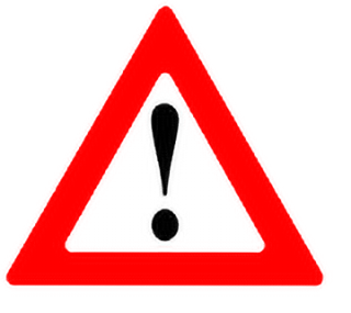 red warning sign